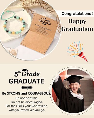 PINKDODO 5th 8th Grade Graduation Gifts for Girls Cross Bracelet for Daughter Granddaughter in Saudi Arabia