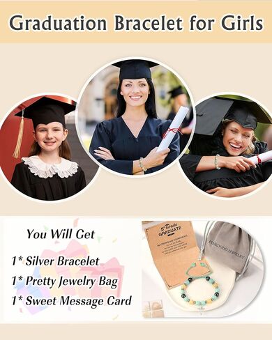 PINKDODO 5th 8th Grade Graduation Gifts for Girls Cross Bracelet for Daughter Granddaughter in Saudi Arabia