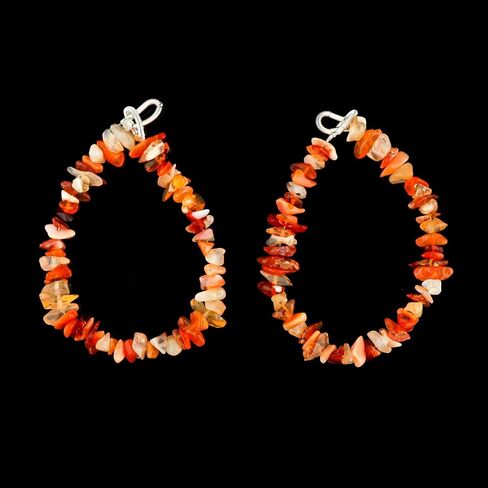 Crystalis 2pcs موصل الأحجار الكريمة الطبيعية المصابة بالطيور مع الحلقات ، والبطاطا غير المقطوعة حبات ، والبلورات الشفاء ، وصنع المجوهر in Kuwait