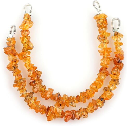 Crystalis 2pcs موصل الأحجار الكريمة الطبيعية المصابة بالطيور مع الحلقات ، والبطاطا غير المقطوعة حبات ، والبلورات الشفاء ، وصنع المجوهر in Kuwait