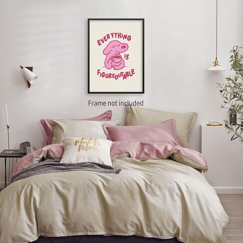 LMUWECNO PINK DOG التأكيدات الإيجابية اقتباس جدار الفن تحفيز ملصقات حيوان لطيف كل شيء in Saudi Arabia