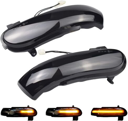 LED Dynamic Side Mirror Sequential Turn Signal Light for M-ercedes Ben-z Slk Class R171 W171 2004-2008.12 Prefacelift SL Class R230 W230 2002-2008.04 (Black) in Kuwait