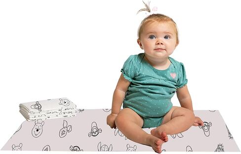 Disney Baby by J.L. Childress Disposable Changing Pads, 24 Pack - Absorbent and Leak-Resistant for Safe Baby Diaper Changing, 26x18 Inch in Saudi Arabia