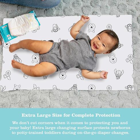 Disney Baby by J.L. Childress Disposable Changing Pads, 24 Pack - Absorbent and Leak-Resistant for Safe Baby Diaper Changing, 26x18 Inch in Saudi Arabia