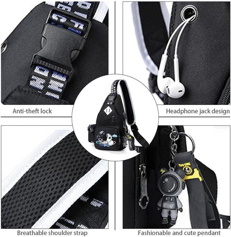Luminous Pattern Sling Daypacks Bag Crossbody Chest Backpack Casual Lightweight Outdoor Hiking Travel Shoulder Bag in Saudi Arabia