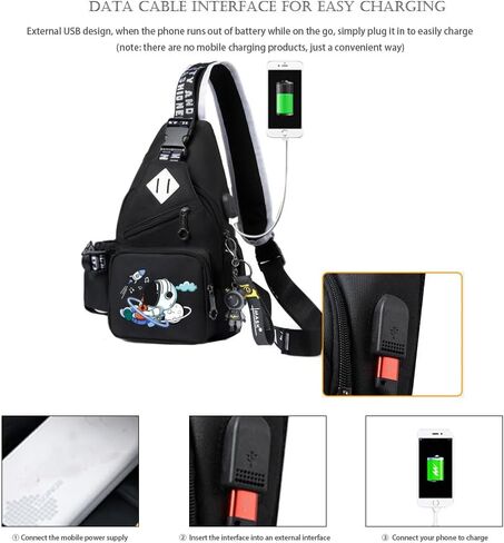 Luminous Pattern Sling Daypacks Bag Crossbody Chest Backpack Casual Lightweight Outdoor Hiking Travel Shoulder Bag in Saudi Arabia