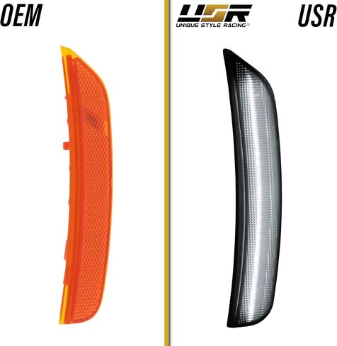 USR 21-25 D6U SUV SUV Marker Light-زوج مواقف لوقوف السيارات المدخنة الأمامية (يسار + يمين)-متوافق مع 2021-2025 Dodge Durango جميع الطرز مثل SXT ، GT ، R/T ، SRT 392 (عدسة الدخان مع LED) in Kuwait