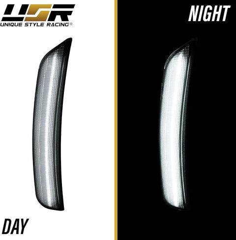 USR 21-25 D6U SUV SUV Marker Light-زوج مواقف لوقوف السيارات المدخنة الأمامية (يسار + يمين)-متوافق مع 2021-2025 Dodge Durango جميع الطرز مثل SXT ، GT ، R/T ، SRT 392 (عدسة الدخان مع LED) in Kuwait