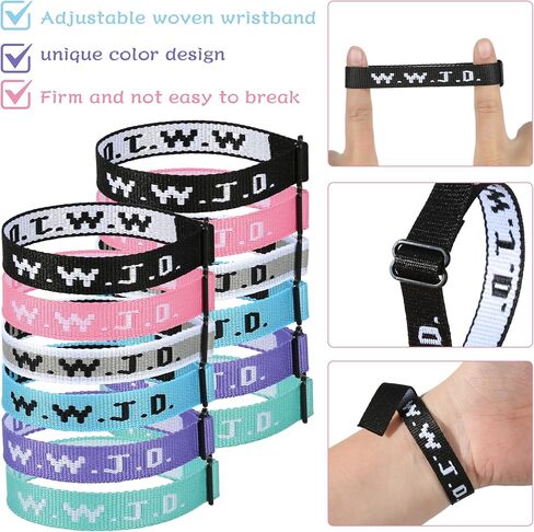 18pcs حزمة سوار مسيحية WWJD للنساء الرجال ، ويسوع هدايا معصم ، أساور WWJD - ماذا سيفعل يسوع سوار in Kuwait