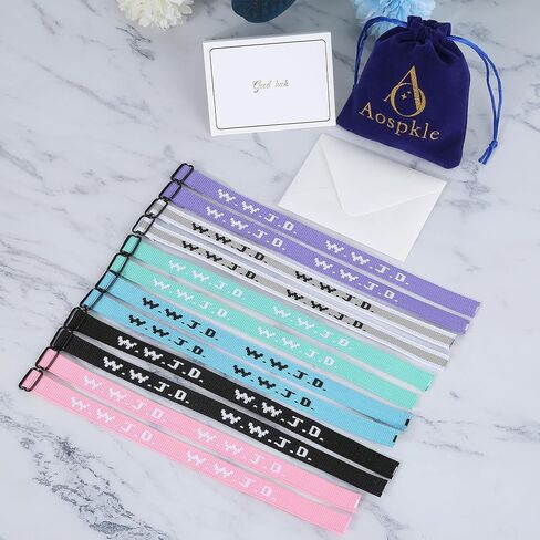 18pcs حزمة سوار مسيحية WWJD للنساء الرجال ، ويسوع هدايا معصم ، أساور WWJD - ماذا سيفعل يسوع سوار in Kuwait