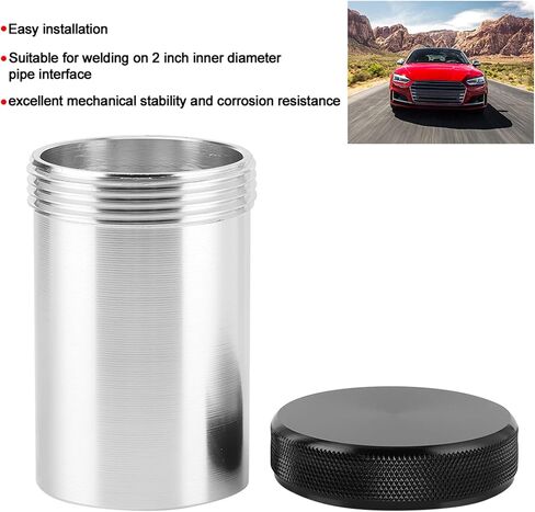 1Pcs Fuel Filler Neck, Fuel Tank Cap, 2in Aluminium Alloy Fuel Cap Weld On Filler Neck, Sturdy Car Refitting Filler Neck Bung Automotive Fuel Tank Replacement Parts (Black) in Saudi Arabia