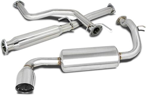 DNA MOTORING CBE-HC88-NRT Stainless Steel Cat Back Exhaust System [Compatible with 88-91 Honda Civic 3-Door Hatchback] in Saudi Arabia