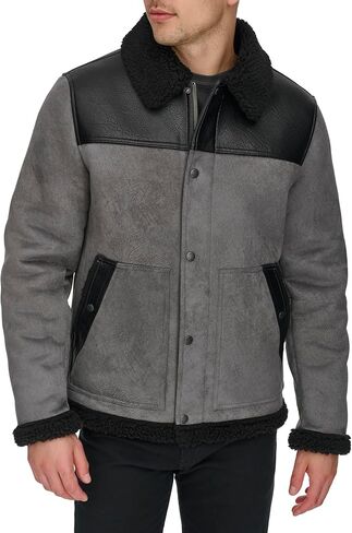 Levi's Men's Mixed Media Faux Shearling Jacket in Saudi Arabia