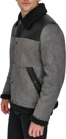 Levi's Men's Mixed Media Faux Shearling Jacket in Saudi Arabia