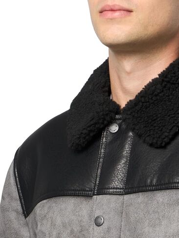 Levi's Men's Mixed Media Faux Shearling Jacket in Saudi Arabia