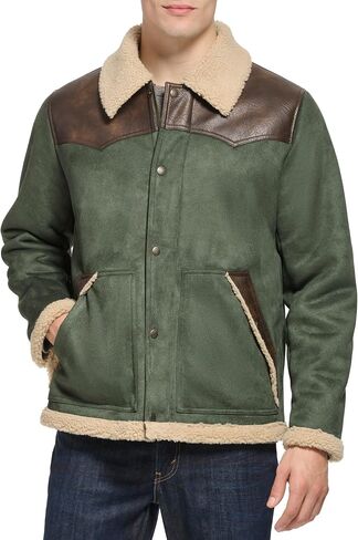 Levi's Men's Mixed Media Faux Shearling Jacket in Saudi Arabia