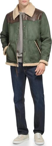 Levi's Men's Mixed Media Faux Shearling Jacket in Saudi Arabia