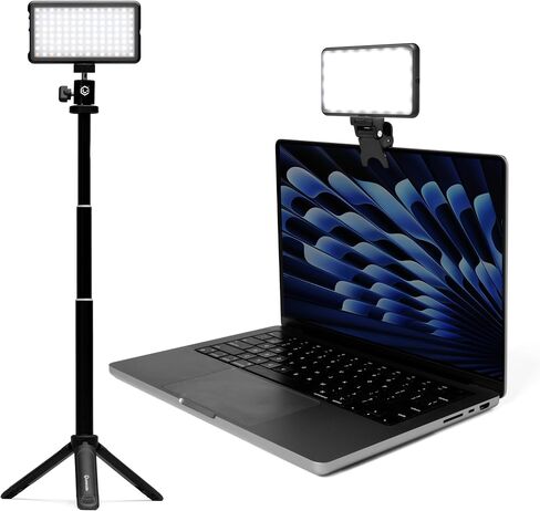 Lume Cube Broadcast Lighting Kit Live Stream Webcam Light for Computer & Laptop Enhance Video Calls Streaming & Vlogging Include Adjustable Tripod & Clip Mount Adjust Brightness & Color Temperature in Saudi Arabia