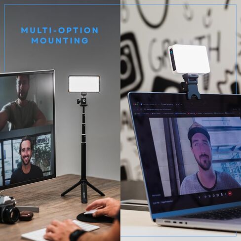 Lume Cube Broadcast Lighting Kit Live Stream Webcam Light for Computer & Laptop Enhance Video Calls Streaming & Vlogging Include Adjustable Tripod & Clip Mount Adjust Brightness & Color Temperature in Saudi Arabia