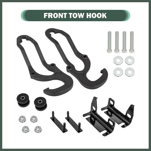 خطافات السحب الأمامية الثقيلة المتوافقة مع 2009-2024 دودج رام 1500 classis (DS) استبعاد Warlock ، استبدل OE 55398284AA 55398285AA 82210967 68196982AA ، اليسار واليمين ، الأسود ، الأسود in Kuwait