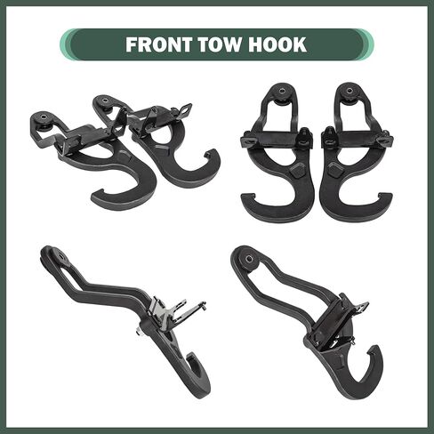 خطافات السحب الأمامية الثقيلة المتوافقة مع 2009-2024 دودج رام 1500 classis (DS) استبعاد Warlock ، استبدل OE 55398284AA 55398285AA 82210967 68196982AA ، اليسار واليمين ، الأسود ، الأسود in Kuwait