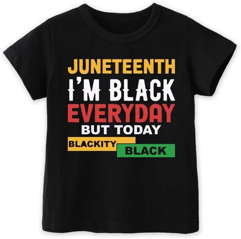 Juneteenth Shirts Kids – Toddler Juneteenth Shirt, Short-Sleeve T-Shirt for Toddler Boys & Girls, Ages 2-8 in Kuwait