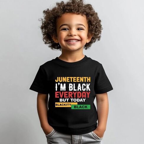 Juneteenth Shirts Kids – Toddler Juneteenth Shirt, Short-Sleeve T-Shirt for Toddler Boys & Girls, Ages 2-8 in Kuwait