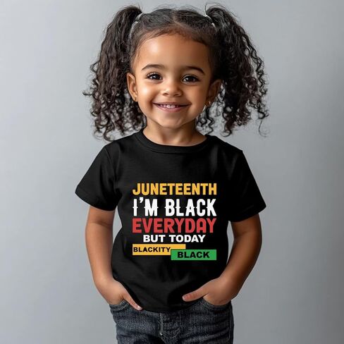 Juneteenth Shirts Kids – Toddler Juneteenth Shirt, Short-Sleeve T-Shirt for Toddler Boys & Girls, Ages 2-8 in Kuwait