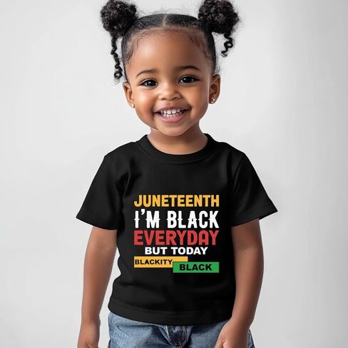 Juneteenth Shirts Kids – Toddler Juneteenth Shirt, Short-Sleeve T-Shirt for Toddler Boys & Girls, Ages 2-8 in Kuwait