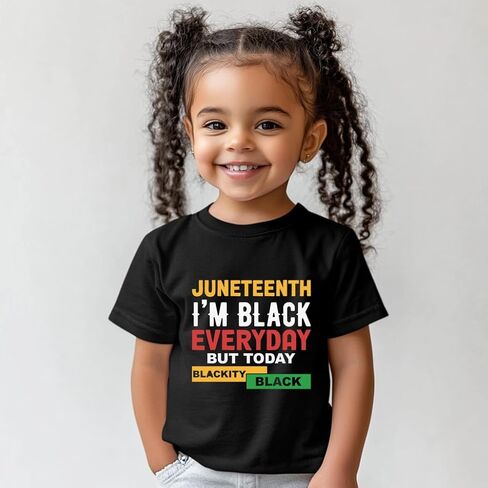 Juneteenth Shirts Kids – Toddler Juneteenth Shirt, Short-Sleeve T-Shirt for Toddler Boys & Girls, Ages 2-8 in Kuwait