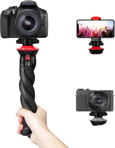 8'' Selfie Ring Light with Flexible Handheld Tripod, Fotopro LED Ring Light with Desktop Phone Tripod and Phone Holder Remote for Live Streaming Conference Video Recording Makeup Selfie in Saudi Arabia