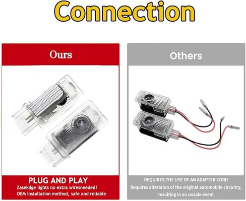 4PCS Car Door Lights Logo Logo Orgo for SRX CT6 CT5 XTS ATS-L XT4 XT5 XT6 ، لم يتلاشى أبدًا جهاز عرض باب LED ، وأضواء البركة للترحيب الإضافي ، ضوء الظل أشباح ، إكسسوارات السيارة in Kuwait