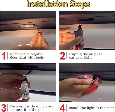 4PCS Car Door Lights Logo Logo Orgo for SRX CT6 CT5 XTS ATS-L XT4 XT5 XT6 ، لم يتلاشى أبدًا جهاز عرض باب LED ، وأضواء البركة للترحيب الإضافي ، ضوء الظل أشباح ، إكسسوارات السيارة in Kuwait