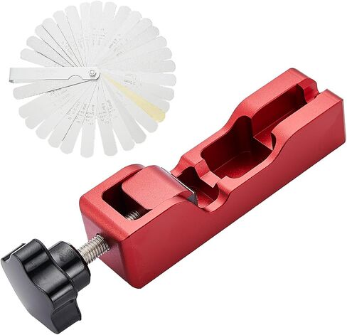 Spark Plug Gap Tool, Spark Plug Gapping Tool with 32 Blade Steel Feeler Gauge, Universal Spark Plug Gapper Compatible with Most Most 10mm 12mm 14mm 16mm Thread Spark Plugs Blue in Saudi Arabia