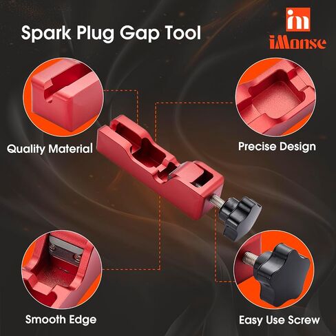 Spark Plug Gap Tool, Spark Plug Gapping Tool with 32 Blade Steel Feeler Gauge, Universal Spark Plug Gapper Compatible with Most Most 10mm 12mm 14mm 16mm Thread Spark Plugs Blue in Saudi Arabia