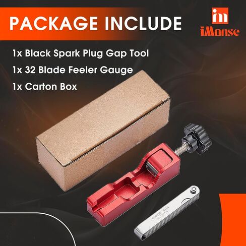 Spark Plug Gap Tool, Spark Plug Gapping Tool with 32 Blade Steel Feeler Gauge, Universal Spark Plug Gapper Compatible with Most Most 10mm 12mm 14mm 16mm Thread Spark Plugs Blue in Saudi Arabia