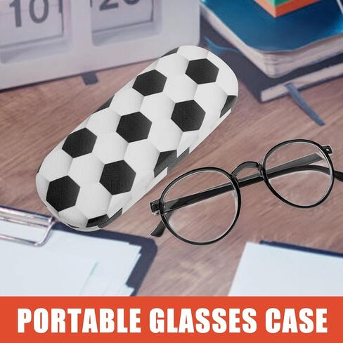 Sports Ball Eyeglass Case for Boy Girl Portable Protection Storage Box with Cleaning Cloth Multifunctional Sunglasses Holder for Students for School and Travel in Kuwait