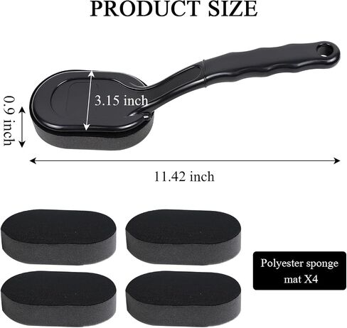 Tire Shine Applicator, Car Waxing Tire Dressing Applicator Pad, Tire Shine Brush with Long Handle, Car Tire Detail Sponge, Multipurpose Automotive Tire Detailing Tool, Car Accessories in Saudi Arabia