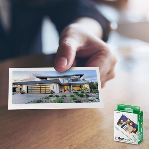 فيلم Fujifilm instax Wide الفوري لكاميرات Fujifilm instax Wide 300 و200 و210 مع قماش من الألياف الدقيقة من خلال صورة عالية الجودة (40 عرضًا) in Kuwait