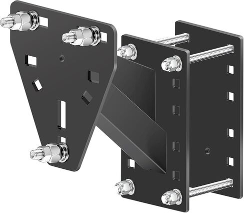 Qualward Spare Tire Mount Bracket for Trailer, Spare Tire Carrier Powder Coat Steel Black, Fits Most 4 & 5 & 6 Lugs Wheels on 4", 4.5'', 4.75'', 5" or 5.5" Bolt Patterns in Saudi Arabia