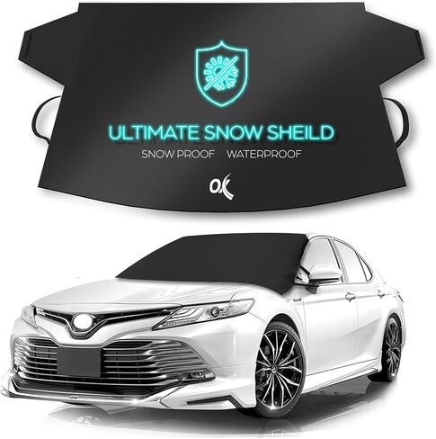 OxGord Rear Window Snow Cover - Original Design - Best for Ice, Frost & Snow Removal - All Weather Winter & Summer Windshield Automotive Covers Sun & Snow-Shade - Fits Truck SUV Van Car Accessories in Kuwait