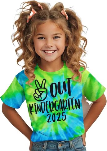 Modntoga Kids Boy Boy Peace Out Ristergarten Shirt 2025 T-refctergarten T-Shirt the Last of School Summer Teeps Tops in Saudi Arabia