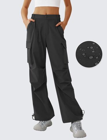 Women’s Hiking Pants Wide Leg Cargo Pants Quick Dry Lightweight Water-Resistant Travel Casual Trousers with 4 Pockets in Saudi Arabia