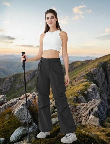 Women’s Hiking Pants Wide Leg Cargo Pants Quick Dry Lightweight Water-Resistant Travel Casual Trousers with 4 Pockets in Saudi Arabia