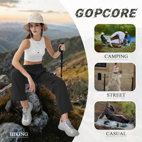 Women’s Hiking Pants Wide Leg Cargo Pants Quick Dry Lightweight Water-Resistant Travel Casual Trousers with 4 Pockets in Saudi Arabia