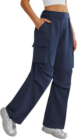 Women’s Hiking Pants Wide Leg Cargo Pants Quick Dry Lightweight Water-Resistant Travel Casual Trousers with 4 Pockets in Saudi Arabia