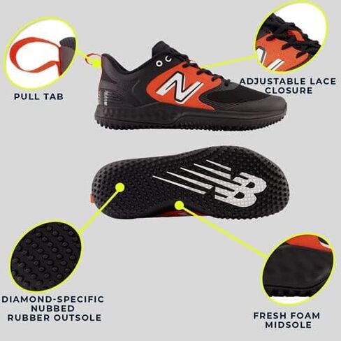 New Balance Men's Fresh Foam 3000 V6 Turf-Trainer Baseball Shoe, White/White/Gum, 8.5 in Saudi Arabia