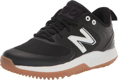 New Balance Men's Fresh Foam 3000 V6 Turf-Trainer Baseball Shoe, White/White/Gum, 8.5 in Saudi Arabia