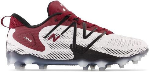 New Balance Men's FreezeLX V4 Low Lacrosse Shoe, White/Black/Polar Blue, 8.5 in Saudi Arabia