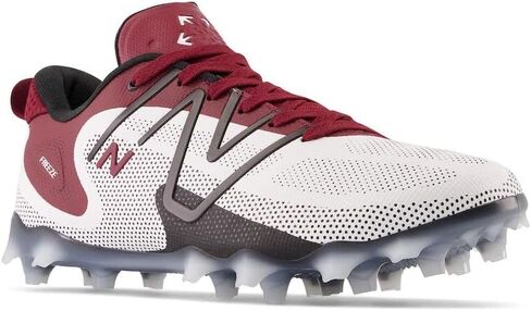 New Balance Men's FreezeLX V4 Low Lacrosse Shoe, White/Black/Polar Blue, 8.5 in Saudi Arabia